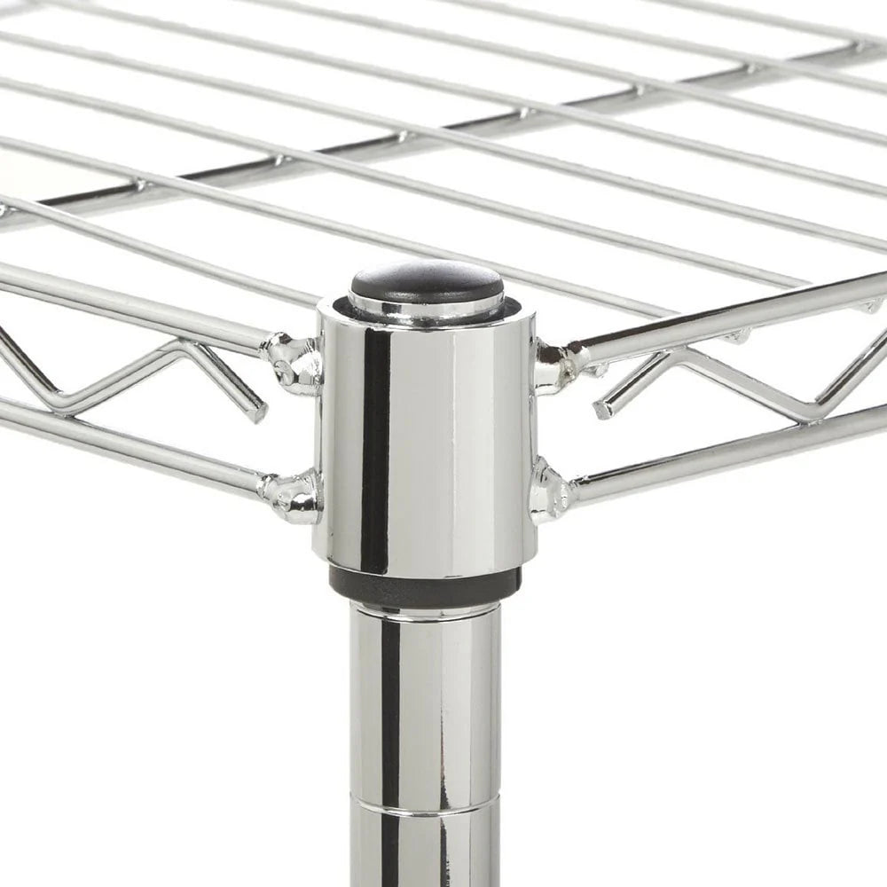 Chrome Plated Metal 4-shelf Pantry Storage