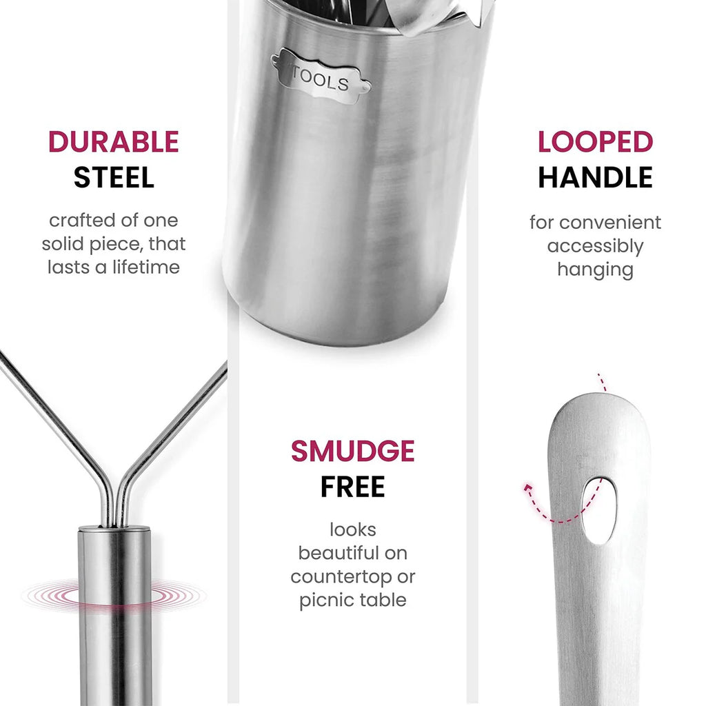 Stainless-Steel Kitchen Utensil Set - 10 Piece Set