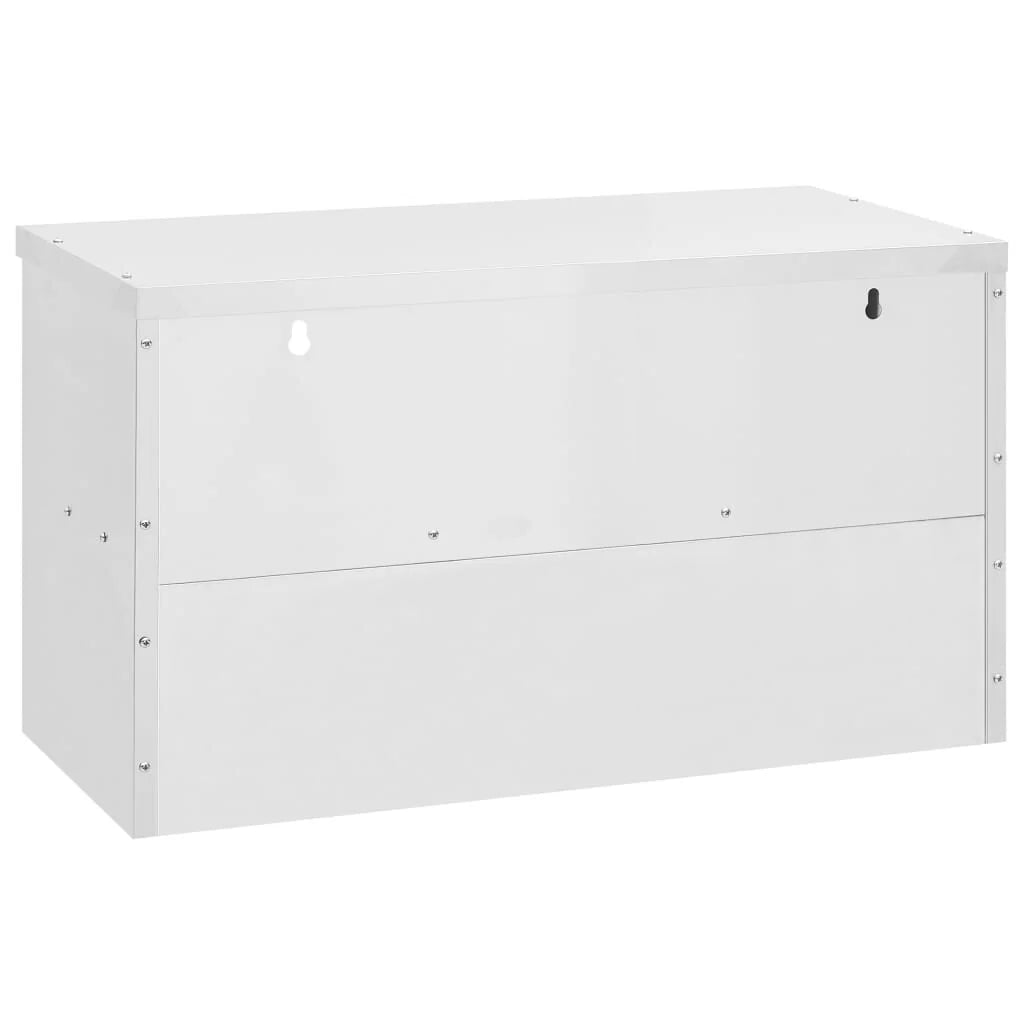 vidaXL Kitchen Wall Cabinet 35.4" x 15.7" x 19.7" Stainless Steel
