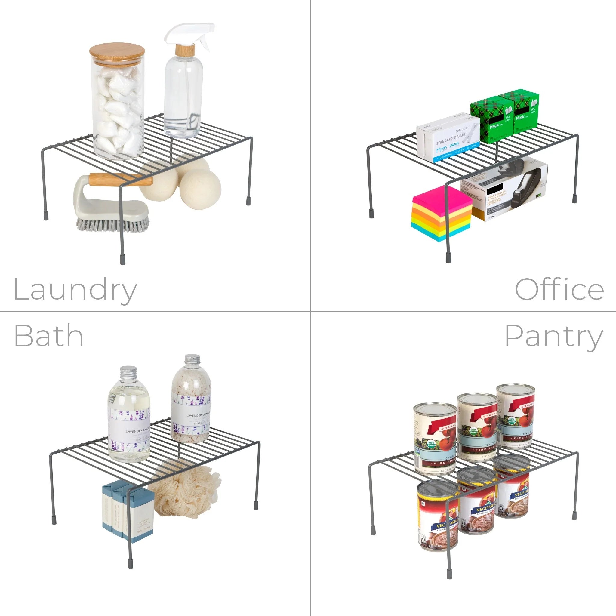 Smart Design Cabinet Storage Shelf Rack - 8.5 x 13.25 inch