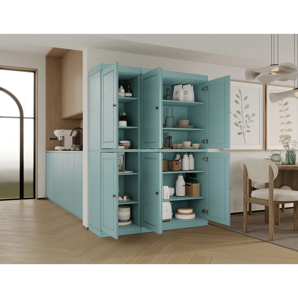 Palace Imports 100% Solid Wood 48.5" China Pantry Cabinet with Solid or Clear Glass Doors and Adjustable Shelves - 48.5" x 71.5"
