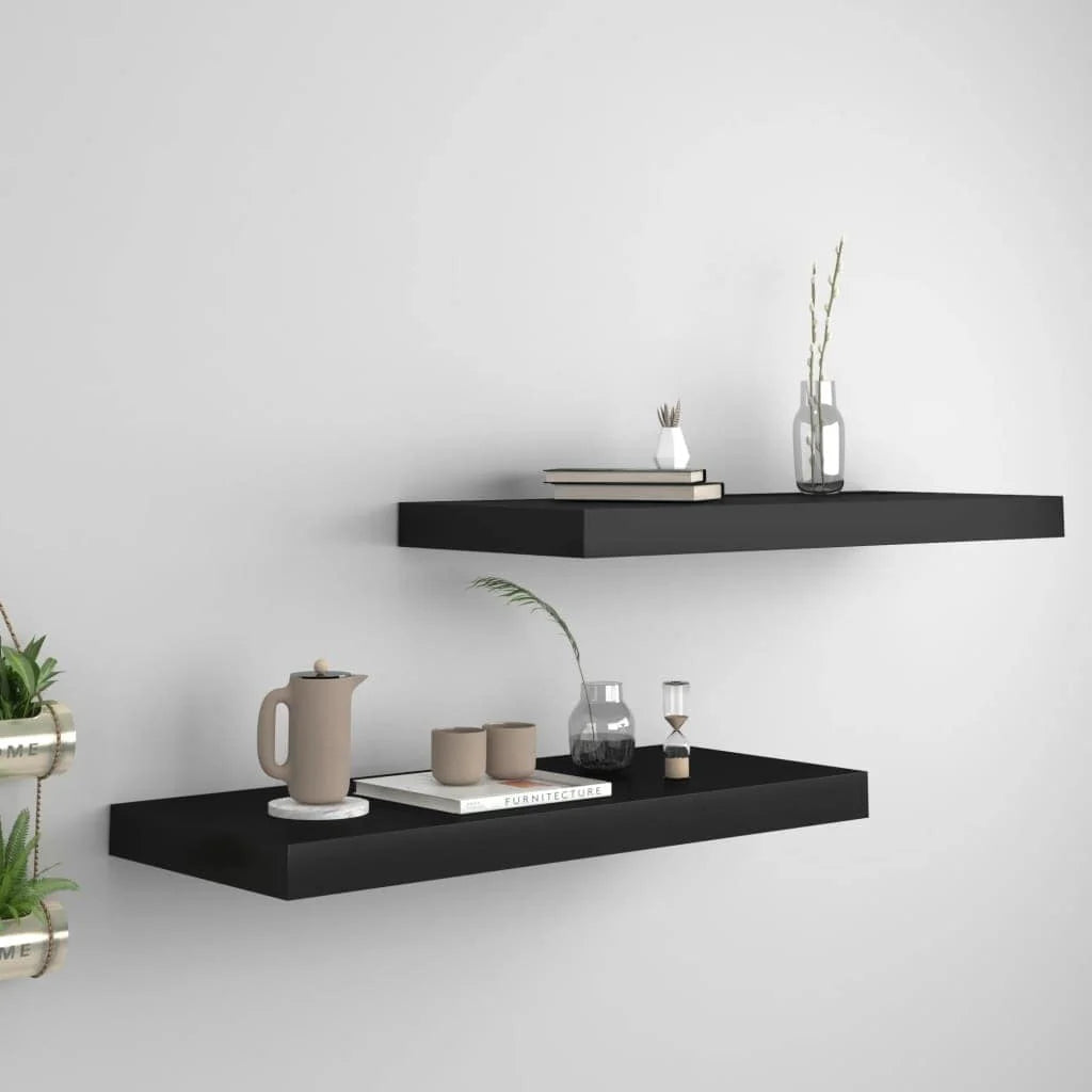 Floating Wall Shelves 2 pcs 23.6"x9.3"x1.5" MDF - 23.6" x 9.3" x 1.5" (L x W x H)