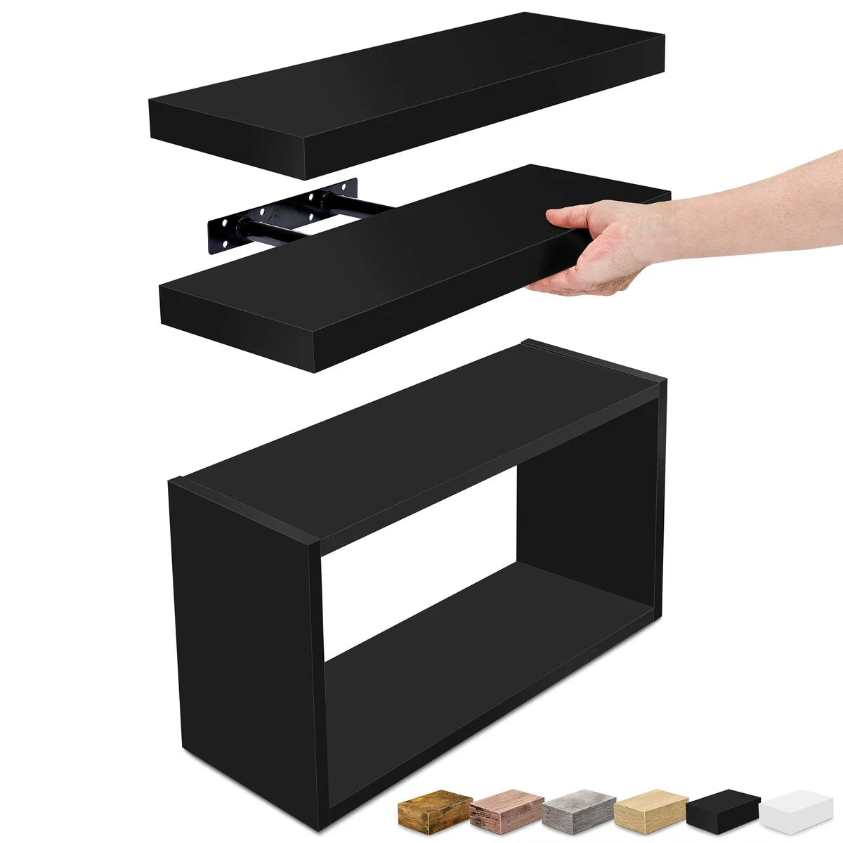 Sorbus Floating Shelves for Wall Set of 3 - 16"L X 5.5"W X 7.75H