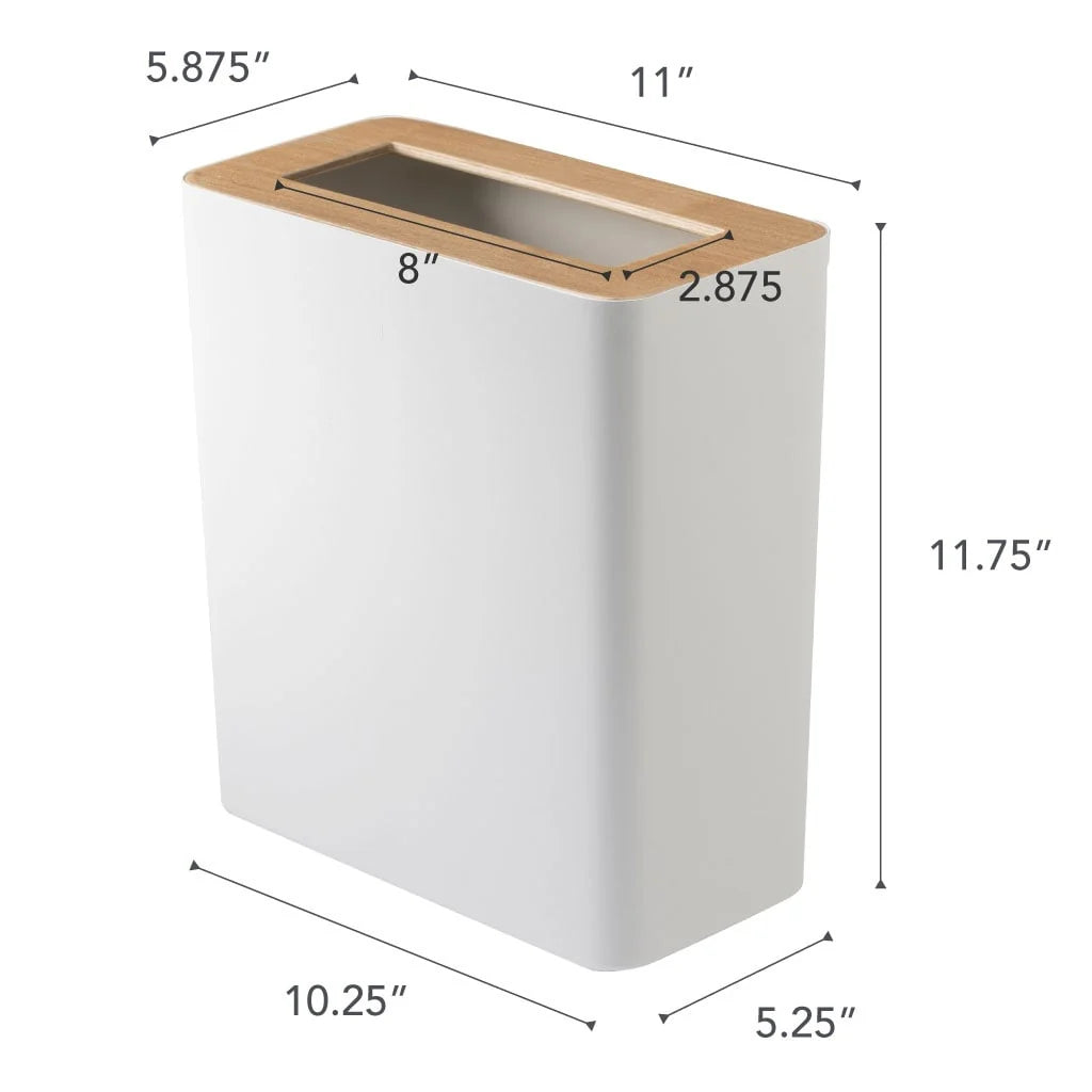 Yamazaki Home Trash Can - Two Styles, Steel & Wood