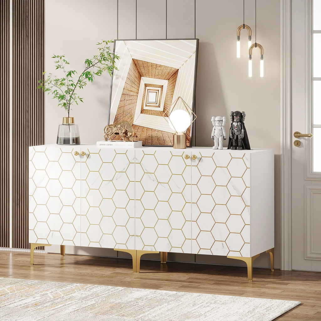 31.5'' Modern Accent Storage Cabinet for Living Room Kitchen (Set of 2 )