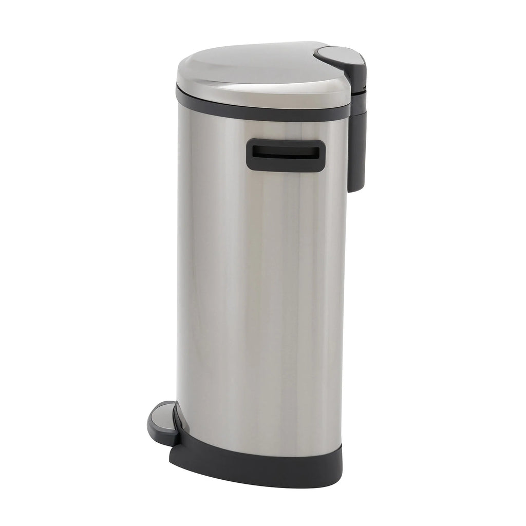 Household Essentials Stainless Steel Step Trash Can with Plastic Liner