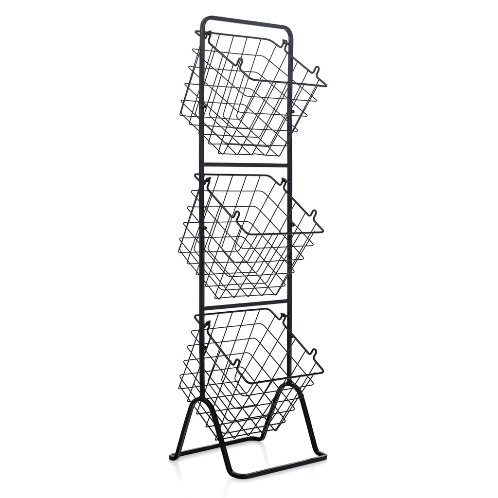 Costway 3-Tier Wire Fruit Basket Stand Kitchen Snack Vegetable Storage - See Details