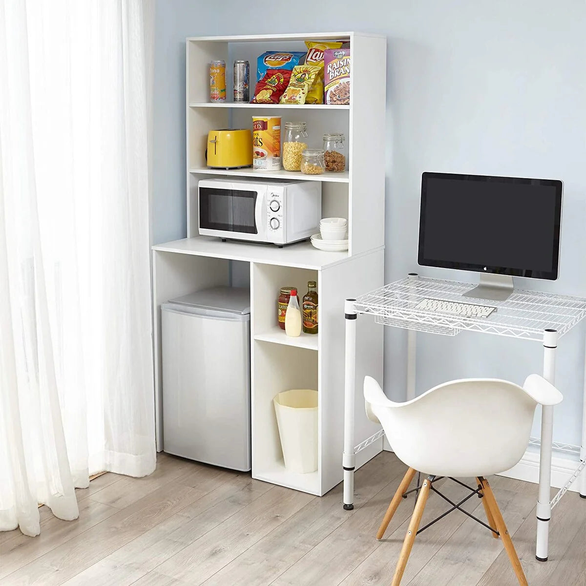 Yak About It® - Mini Fridge Dorm Station with Top Shelf by DormCo