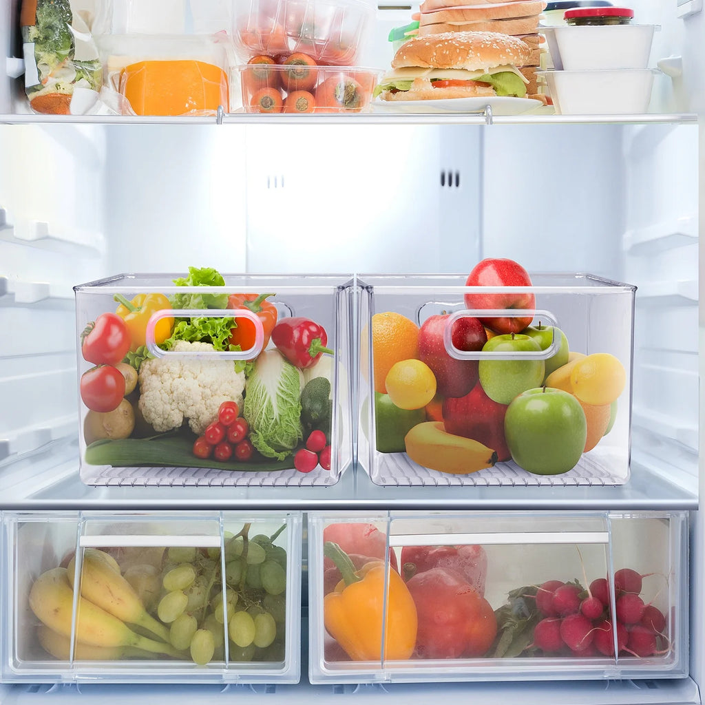 Sorbus Plastic Storage Bins Clear Pantry Organizer Box Bin Containers