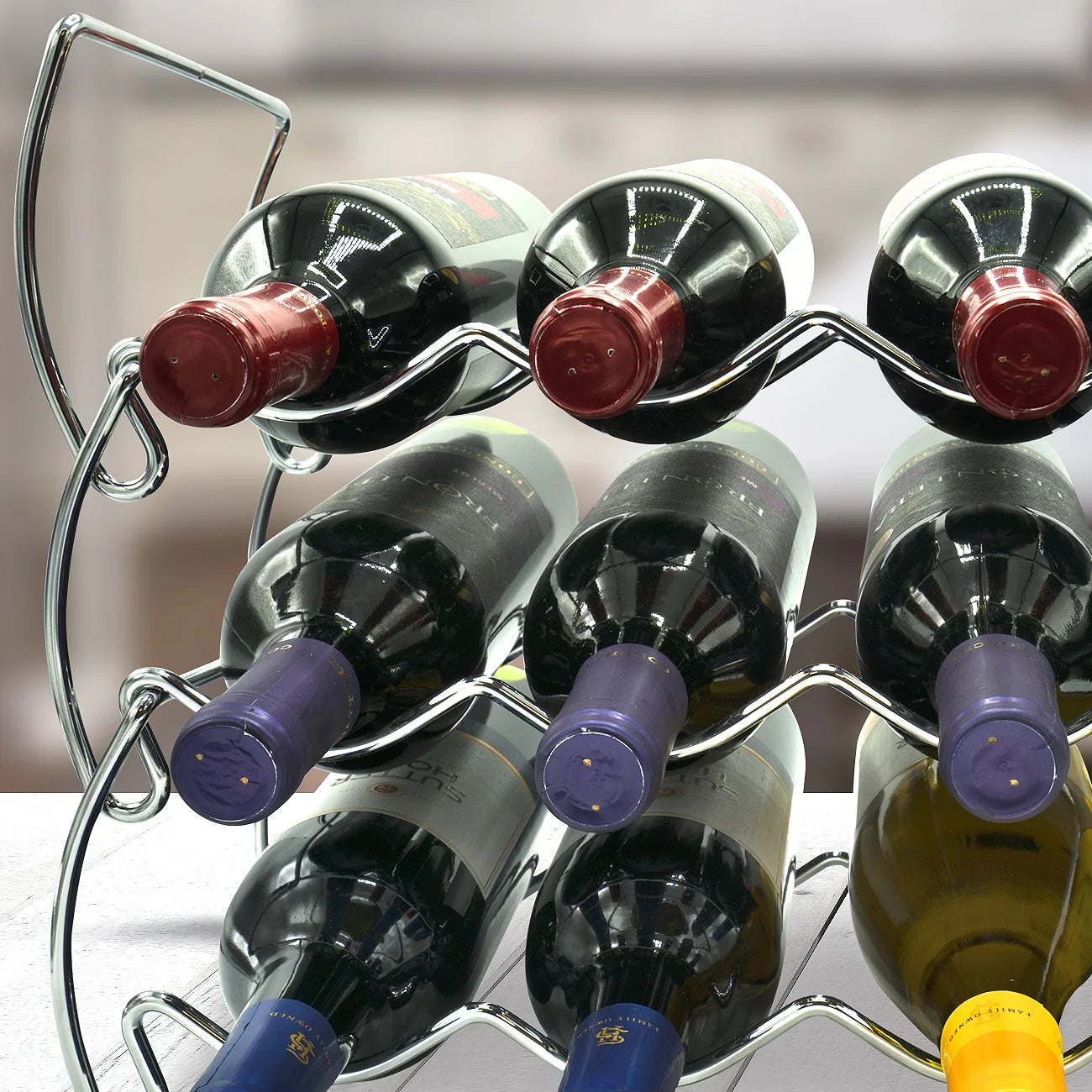 Metal Detachable Wine Rack - 3 Tier, Copper - 14" L x 16.5" W x 7" D