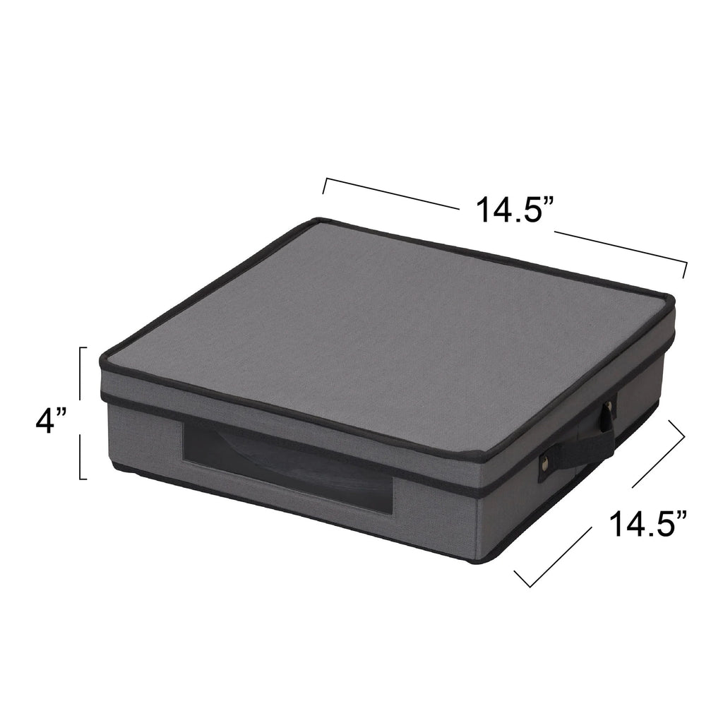 Household Essentials Charger Plate Storage Box - 14.5"L x 14.5"W x 4.0"H