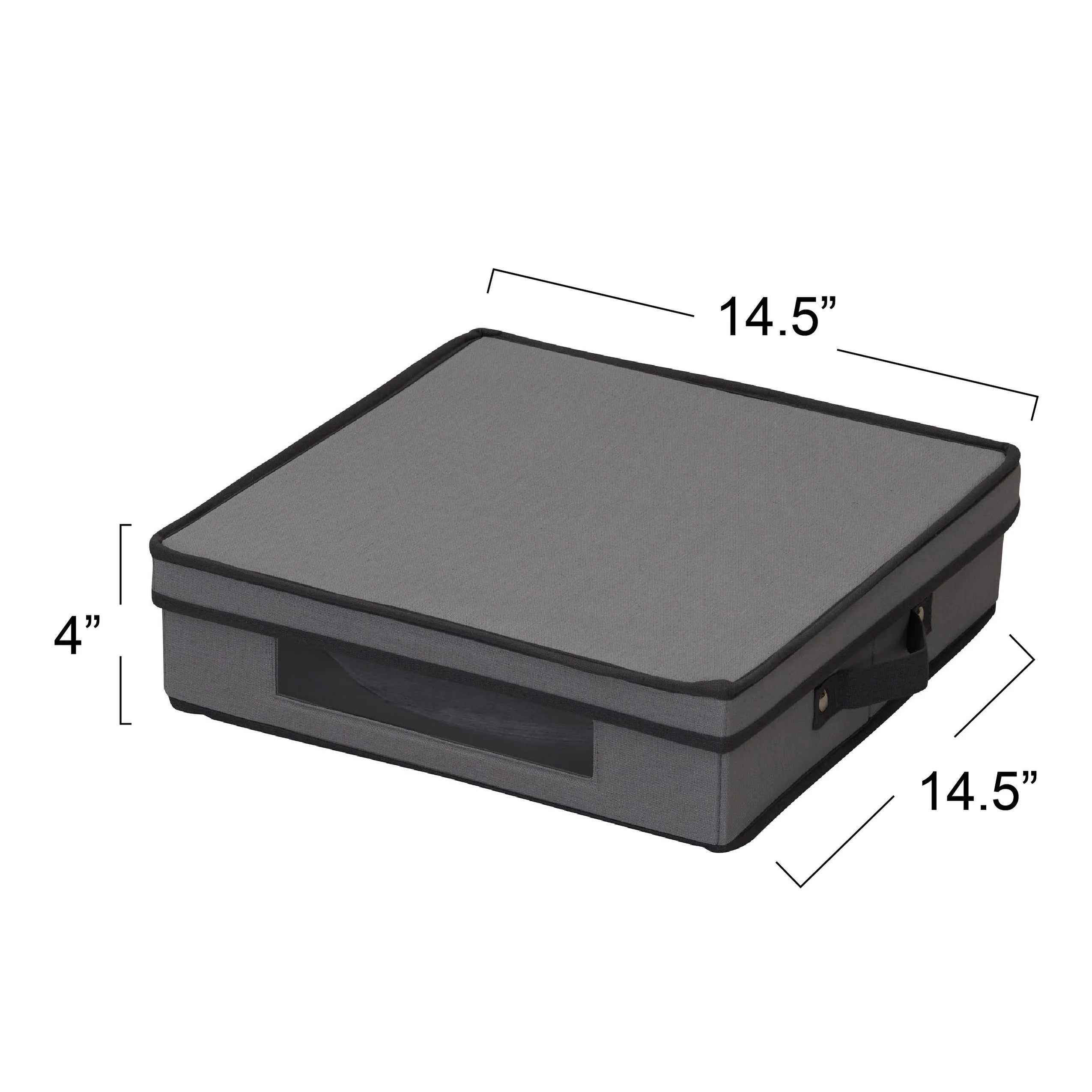 Household Essentials Charger Plate Storage Box - 14.5"L x 14.5"W x 4.0"H