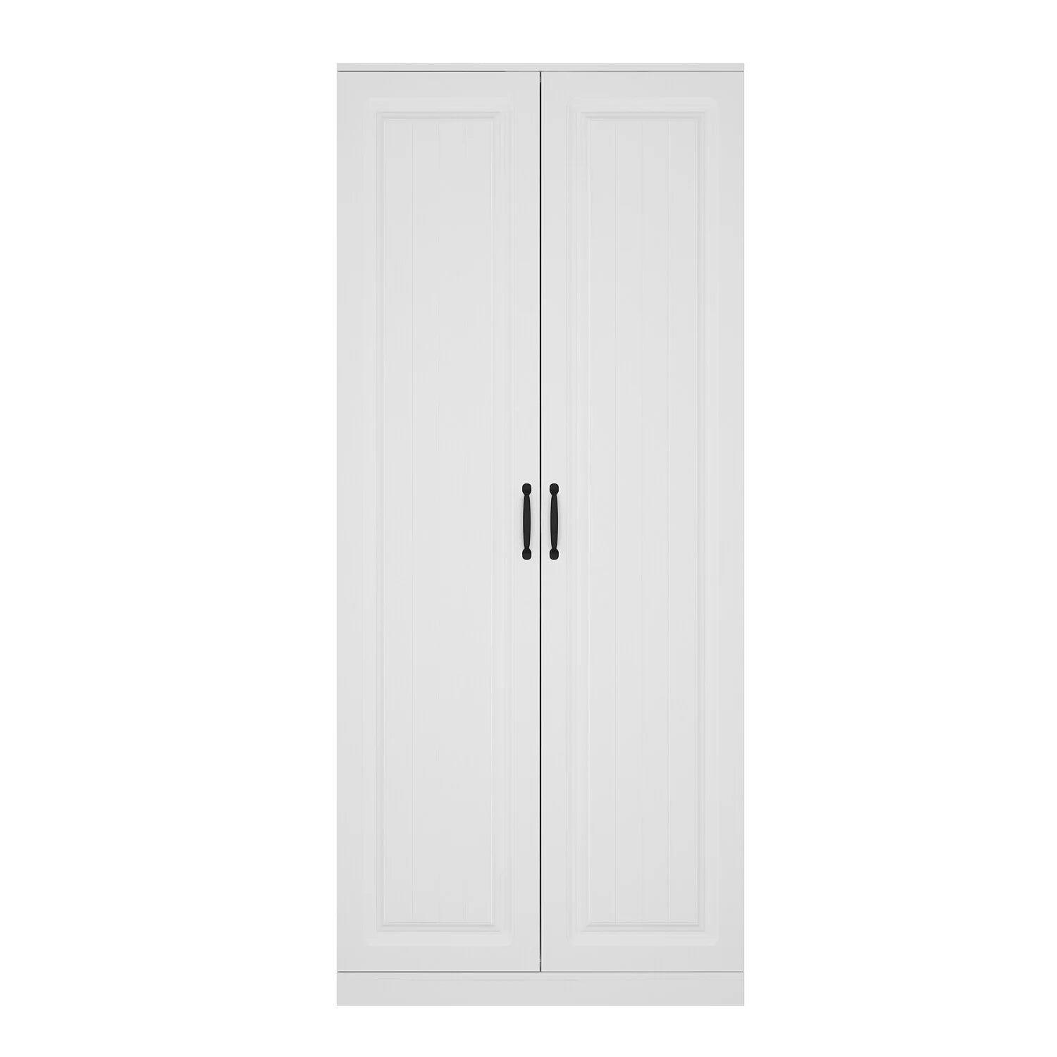 White Storage Cabinet: Kitchen Pantry, Buffet, Large 72.2"H Bookshelf