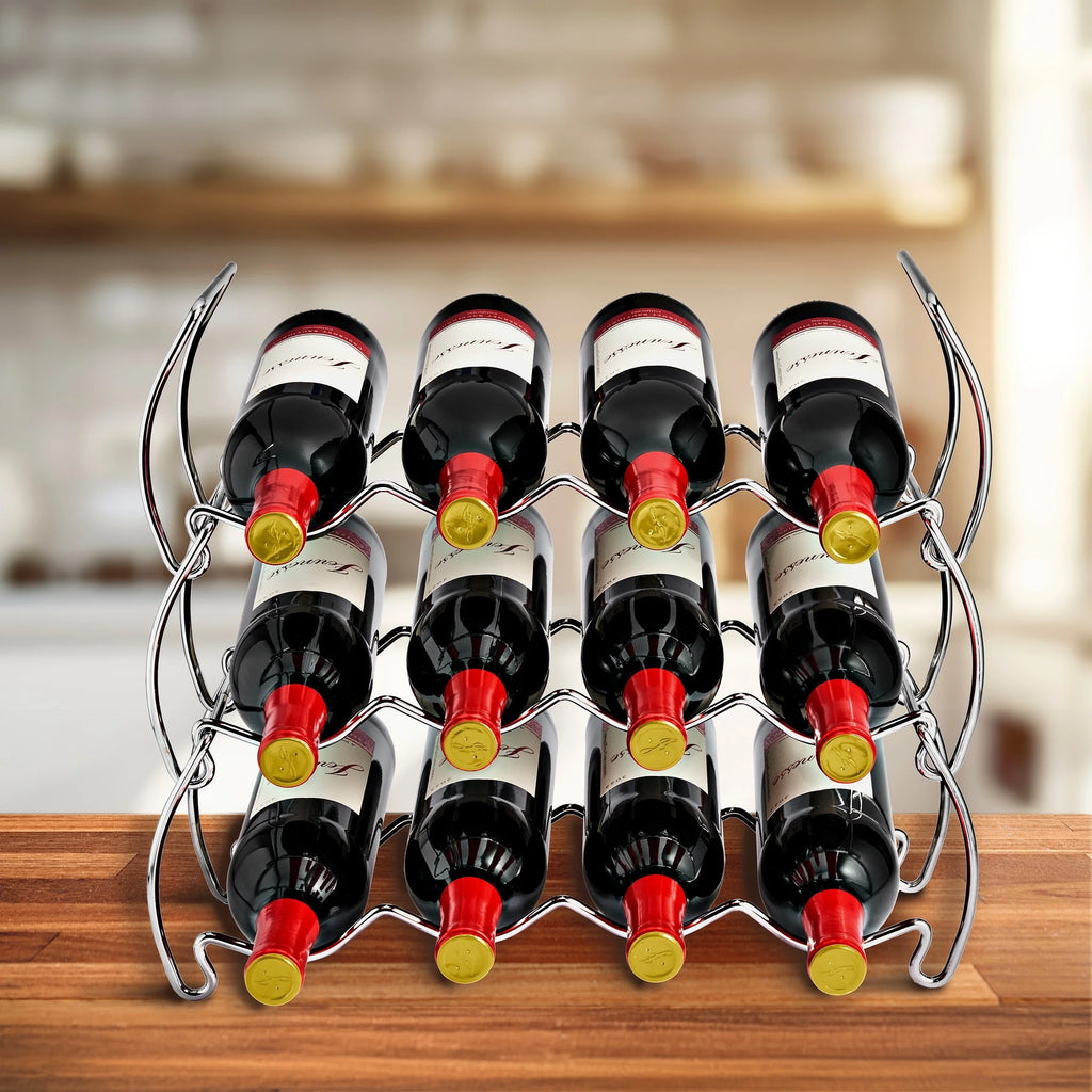 Metal Detachable Wine Rack - 3 Tier, Copper - 14" L x 16.5" W x 7" D