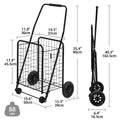 Moasis Utility Folding Shopping Cart Portable Trolley with Swivel Wheels