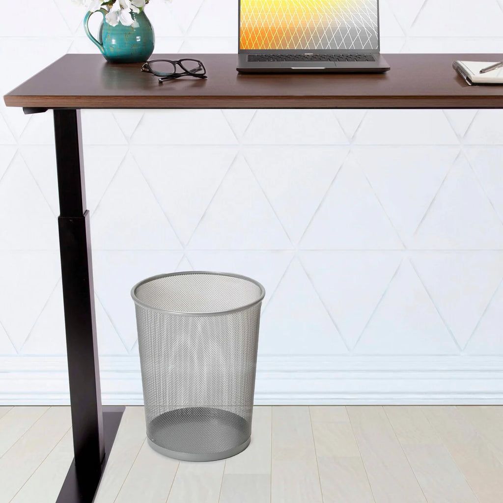 Seville Classics 6 Gal. Round Mesh Trash Can Recycling Bin (2-Pack)