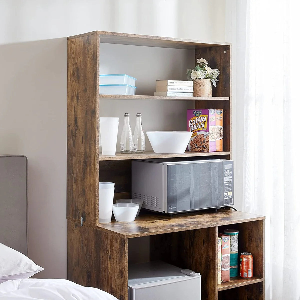 Yak About It® - Mini Fridge Dorm Station with Top Shelf by DormCo