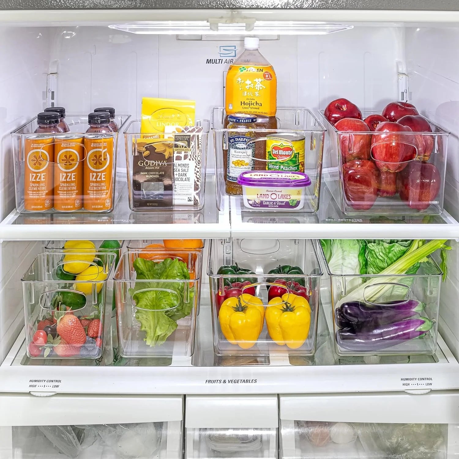 Sorbus Plastic Storage Bins Clear Pantry Organizer Box Bin Containers