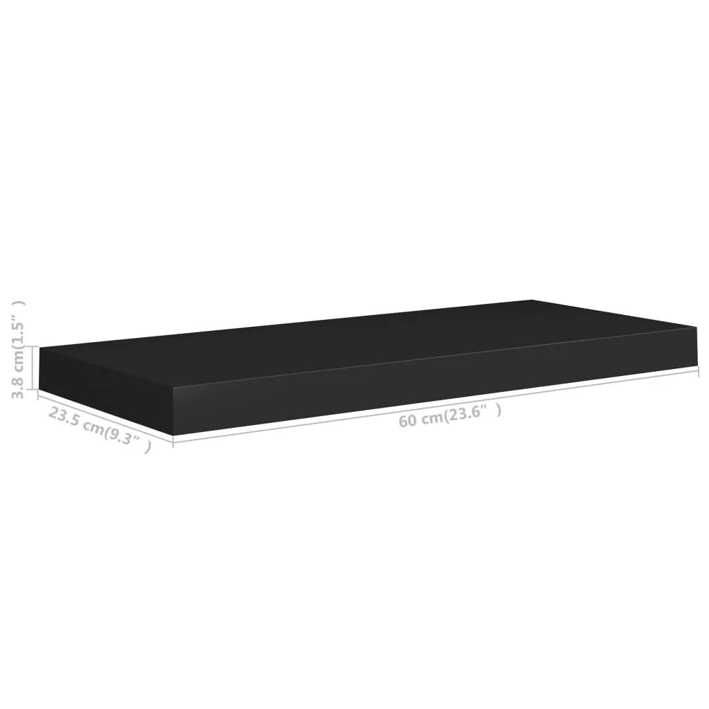 Floating Wall Shelves 2 pcs 23.6"x9.3"x1.5" MDF - 23.6" x 9.3" x 1.5" (L x W x H)
