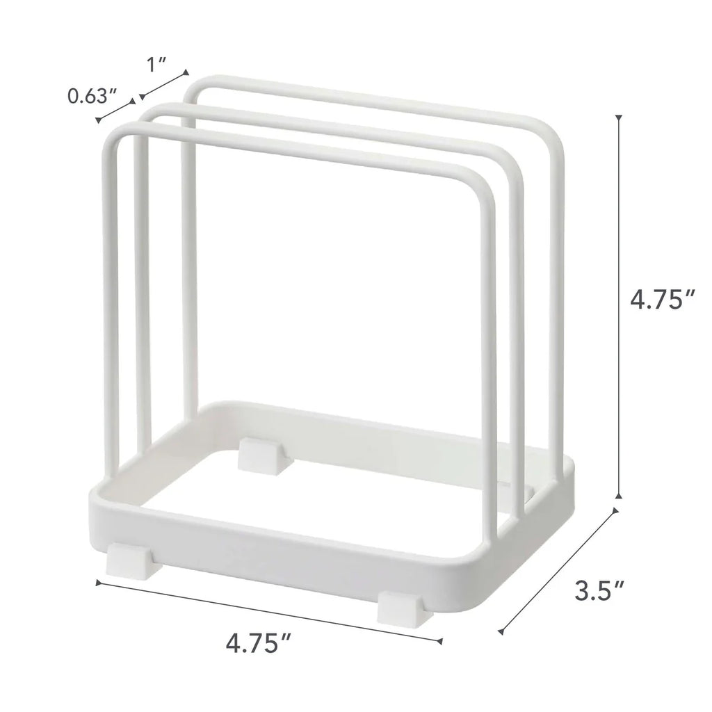Yamazaki Home Cutting Board Stand, Steel - L 3.54 x W 4.72 x H 4.72 inches
