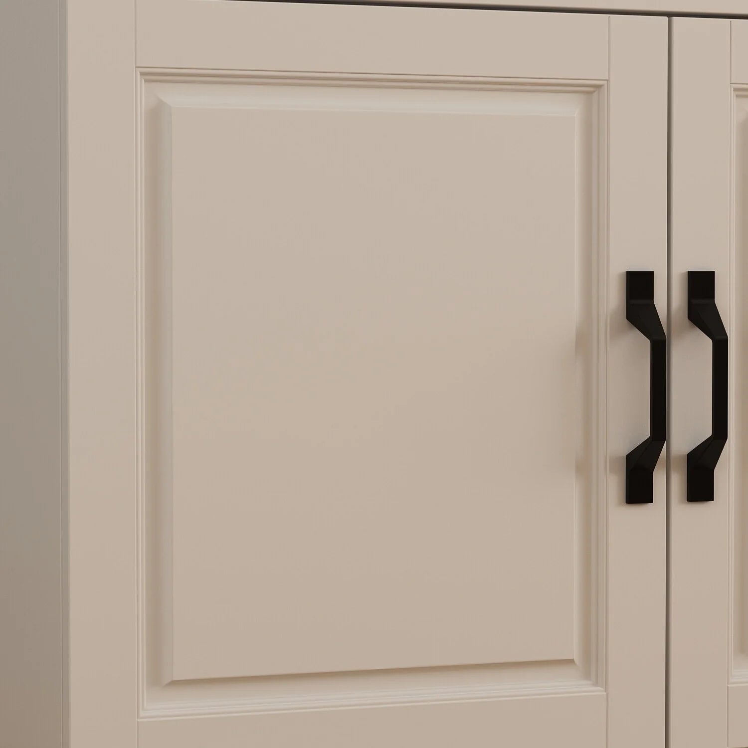 78.7"Modular White Curio Bookcase Cabinet w/Glass Doors Buffet Display
