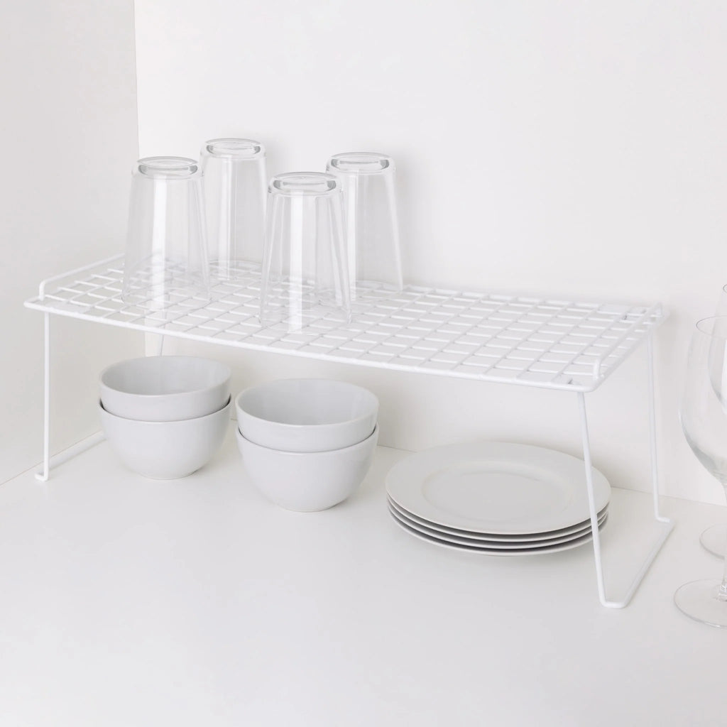 Smart Design Stacking Cabinet Shelf Rack - Extra Large 22 x 10 inch