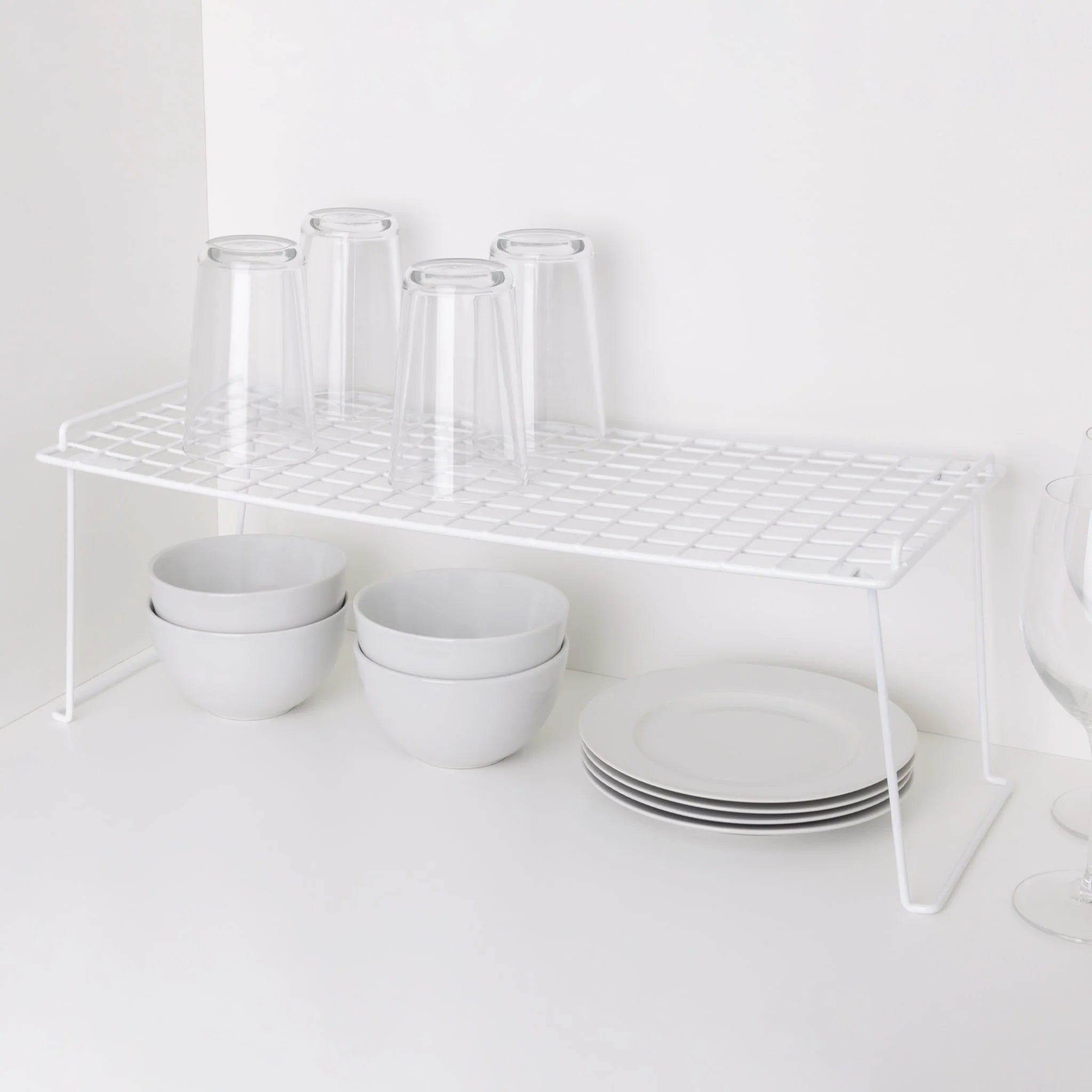 Smart Design Stacking Cabinet Shelf Rack - Extra Large 22 x 10 inch