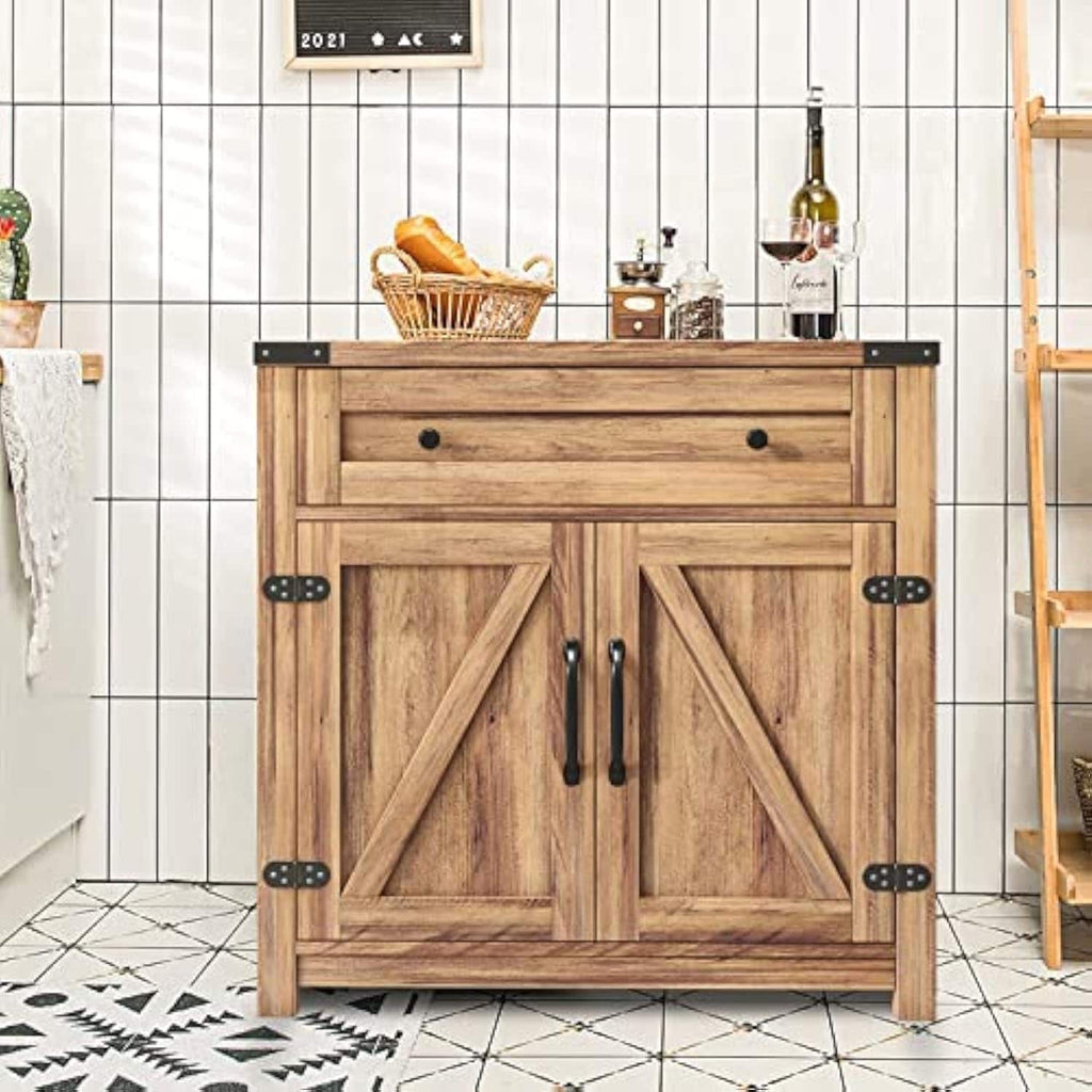 Farmhouse Cabinet with Drawers and Doors 31.5 inch - 15.75"D x 31.5"W x 31.5"H