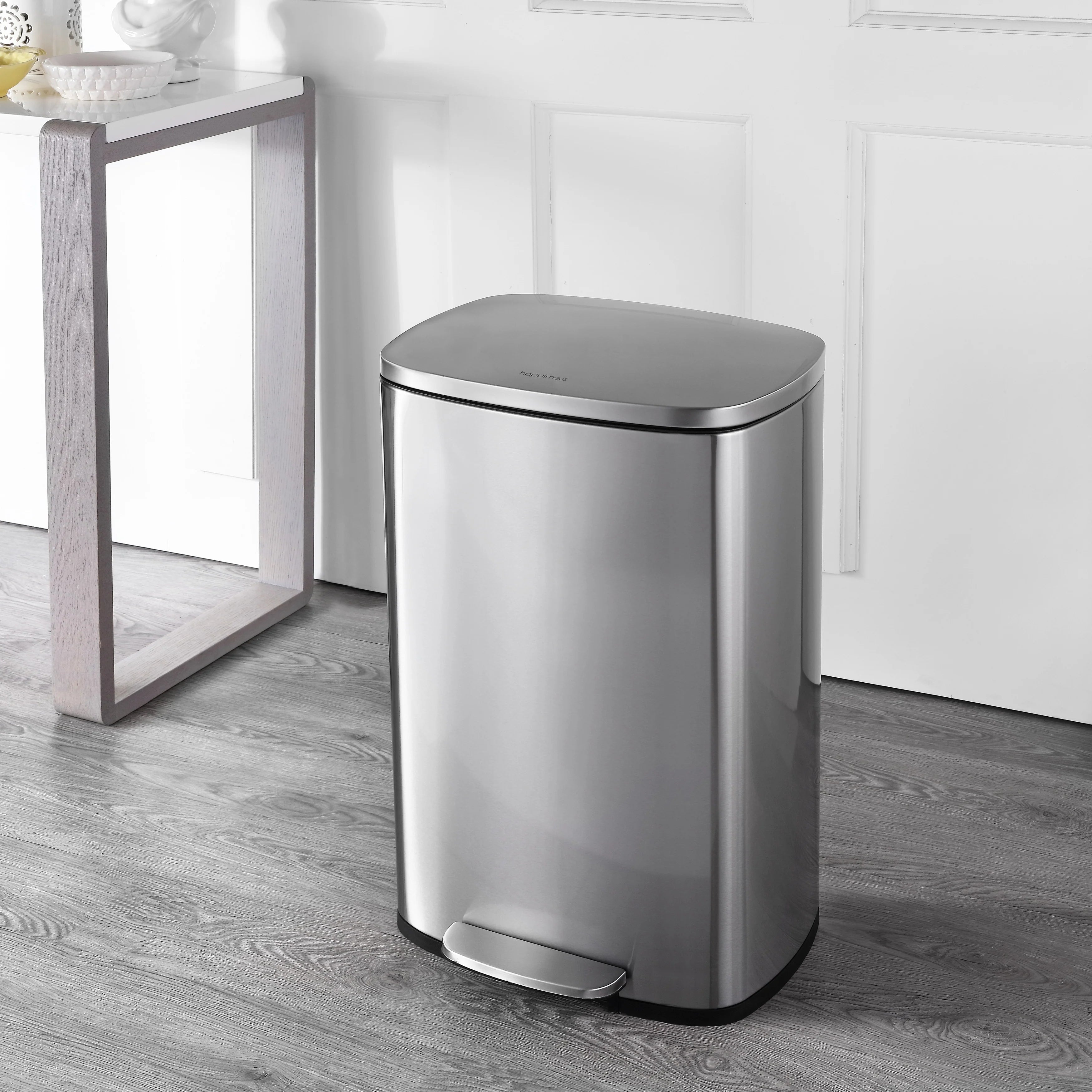 happimess 13-Gallon Trash Can with Soft-Close Lid and FREE Mini Trash Can