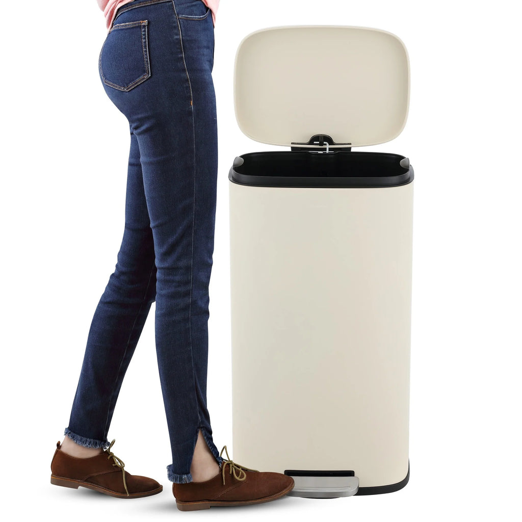 happimess 13-Gallon Trash Can with Soft-Close Lid and FREE Mini Trash Can