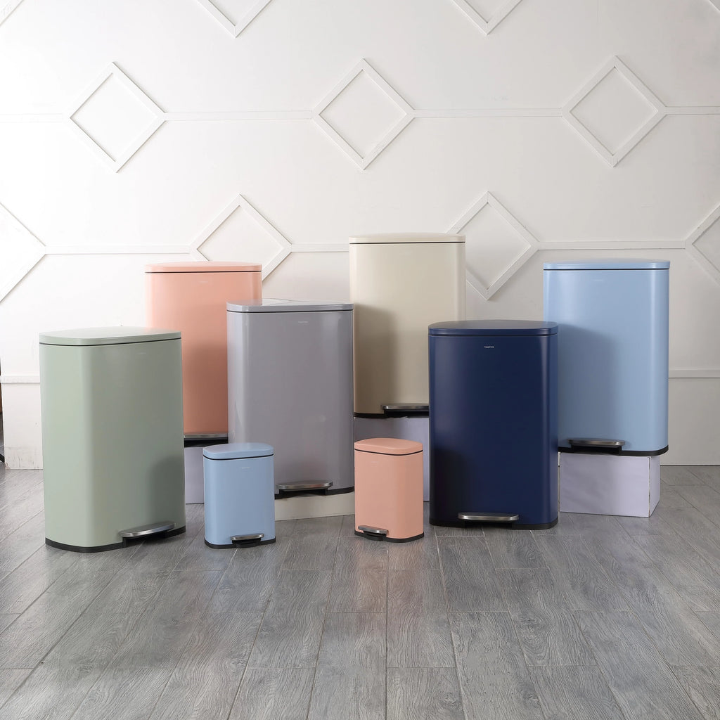 happimess 13-Gallon Trash Can with Soft-Close Lid and FREE Mini Trash Can