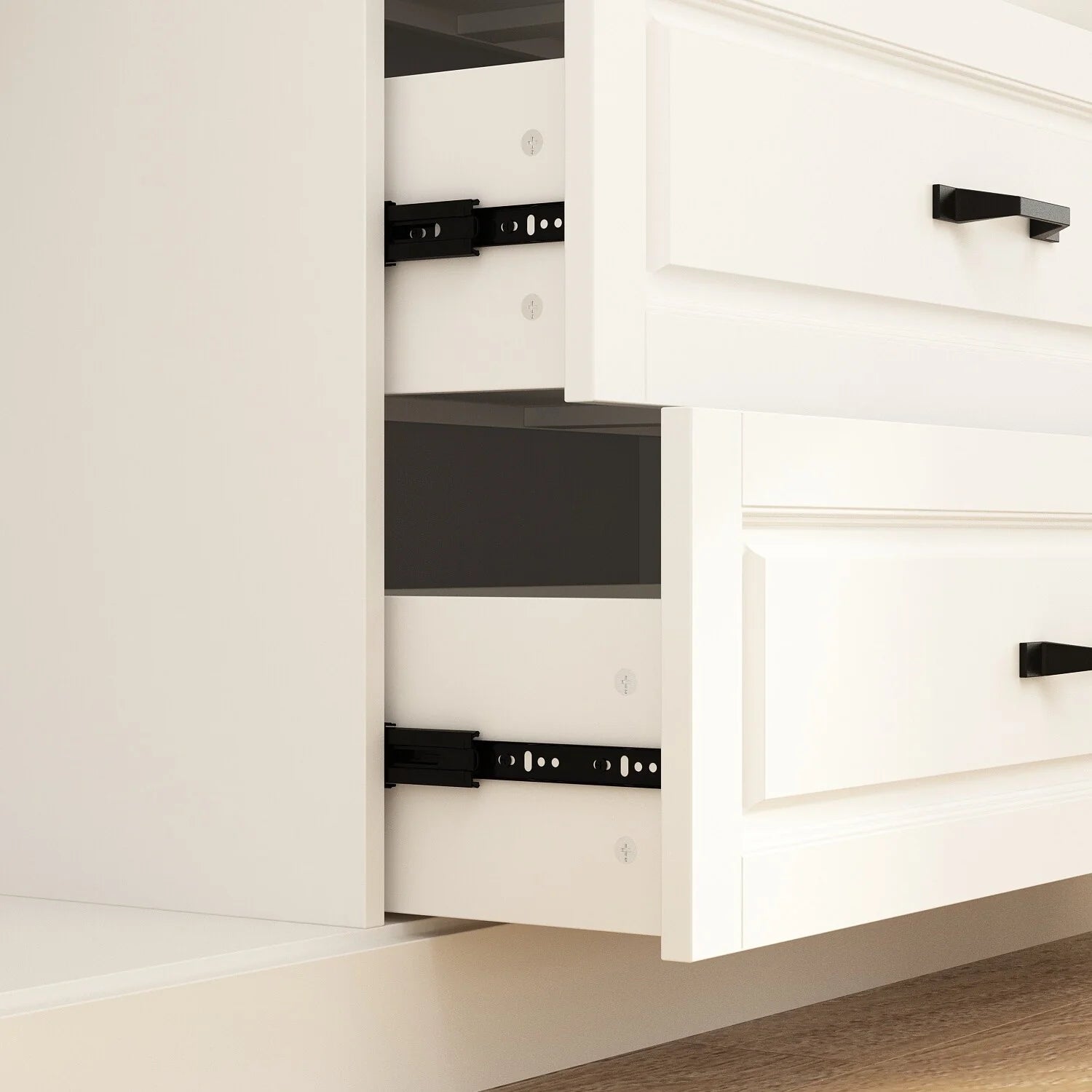 78.7"Modular White Curio Bookcase Cabinet w/Glass Doors Buffet Display
