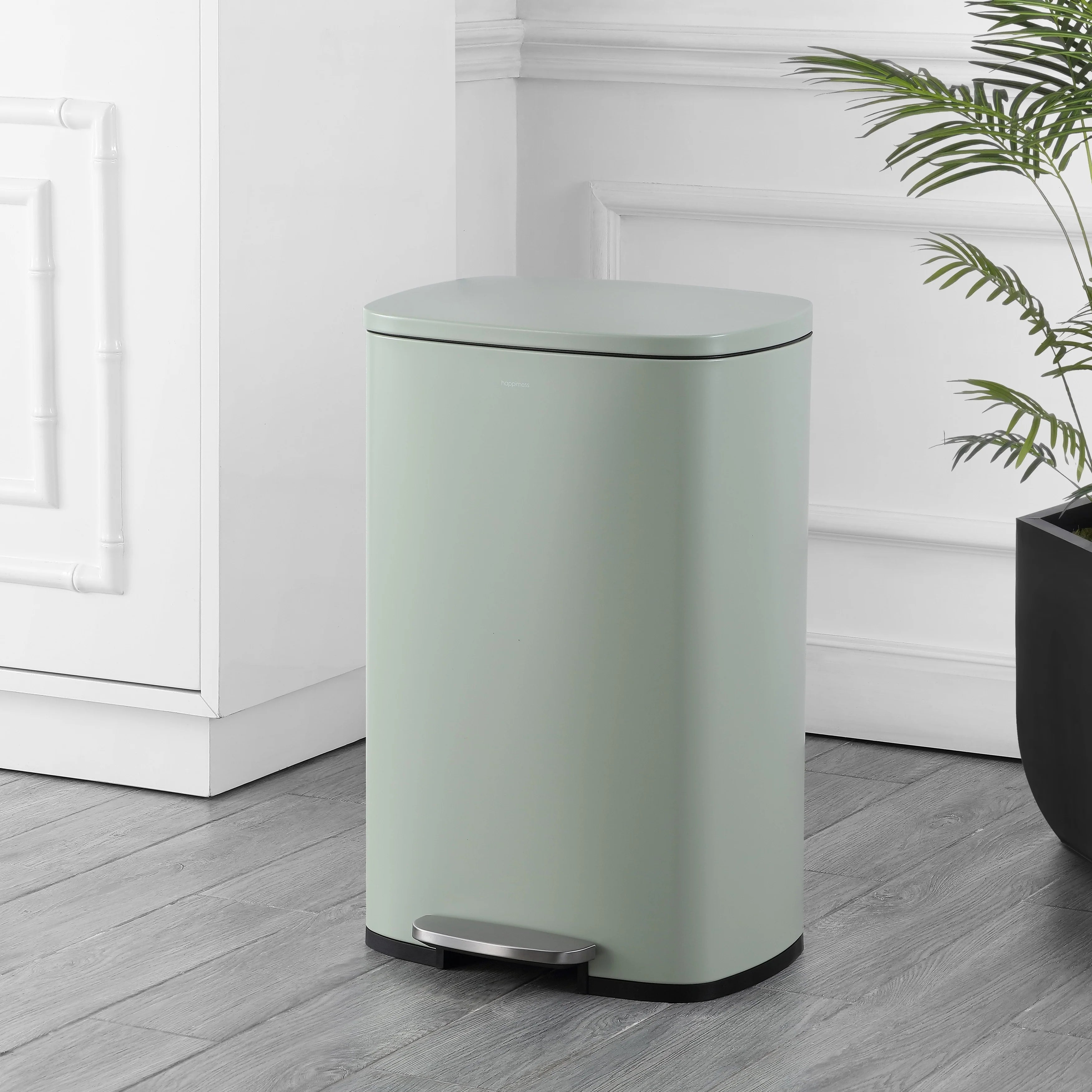 happimess 13-Gallon Trash Can with Soft-Close Lid and FREE Mini Trash Can