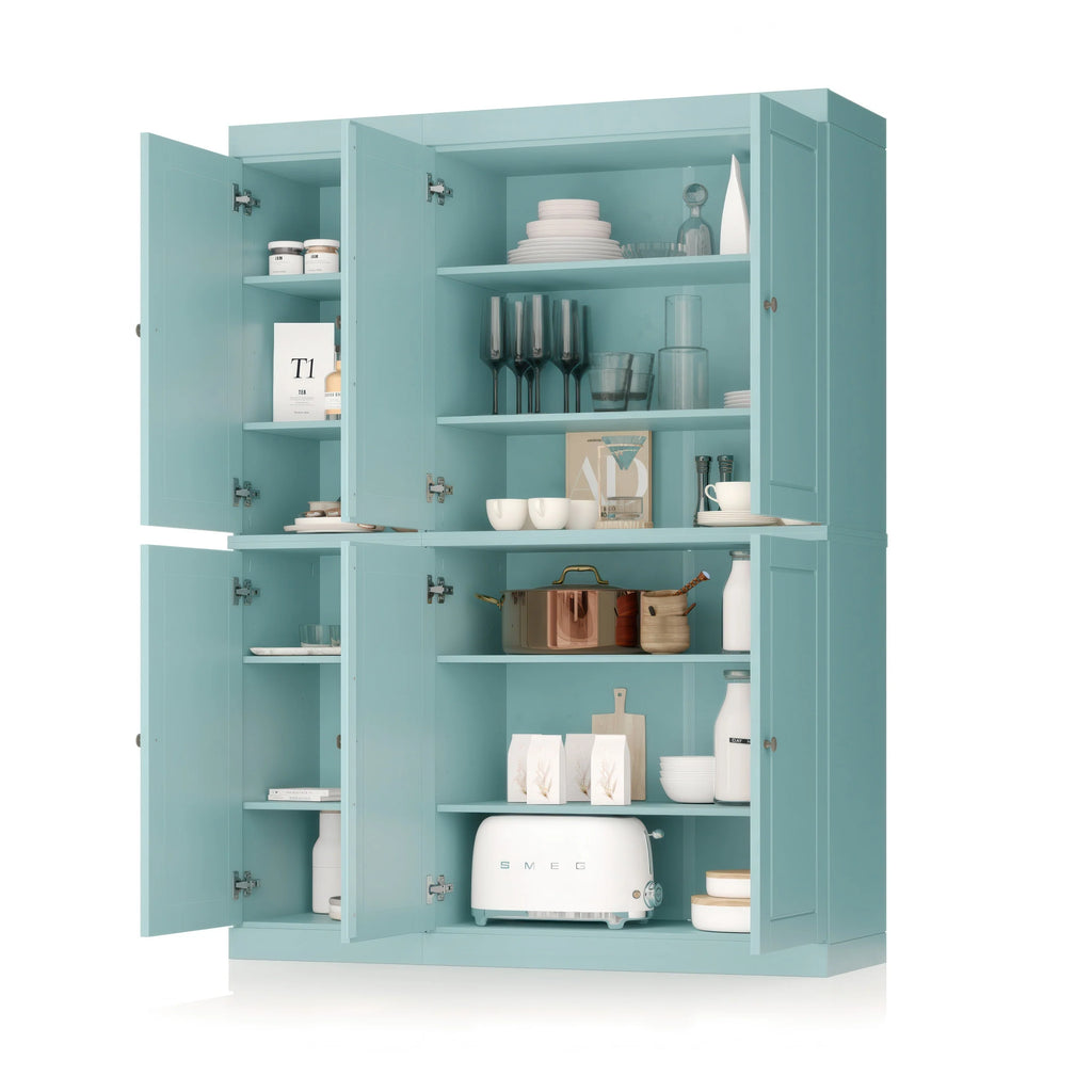 Palace Imports 100% Solid Wood 48.5" China Pantry Cabinet with Solid or Clear Glass Doors and Adjustable Shelves - 48.5" x 71.5"