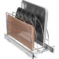 Hold N Storage Pull Out Bakeware Organizer 8.5” W x 21” L x 10.63” H Heavy Duty, Chrome