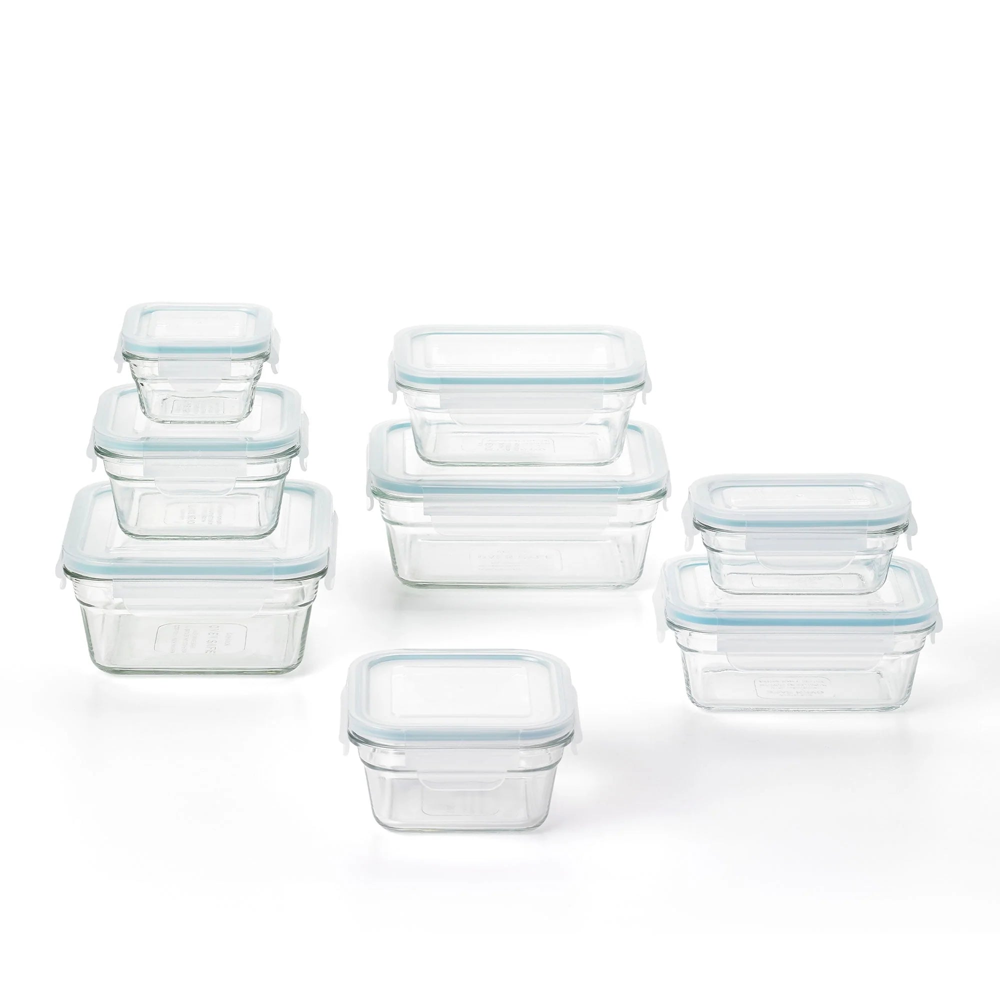 Glasslock Oven and Microwave Safe Glass Food Storage Containers 28 Piece Set