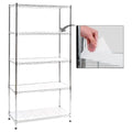 Chrome 4/5-Tier Shelving Unit Heavy-Duty Steel Shelves