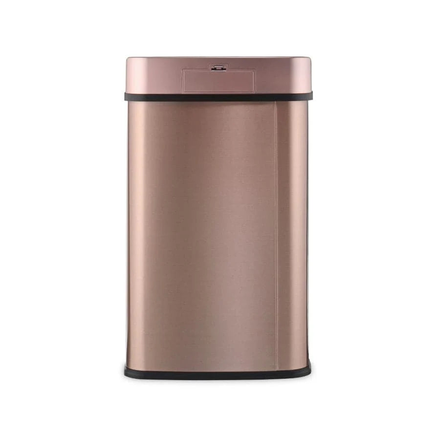 NINESTARS Rectangular Motion Sensor Trash Can 13.2 Gal./50 L Gold DZT-50-28GD