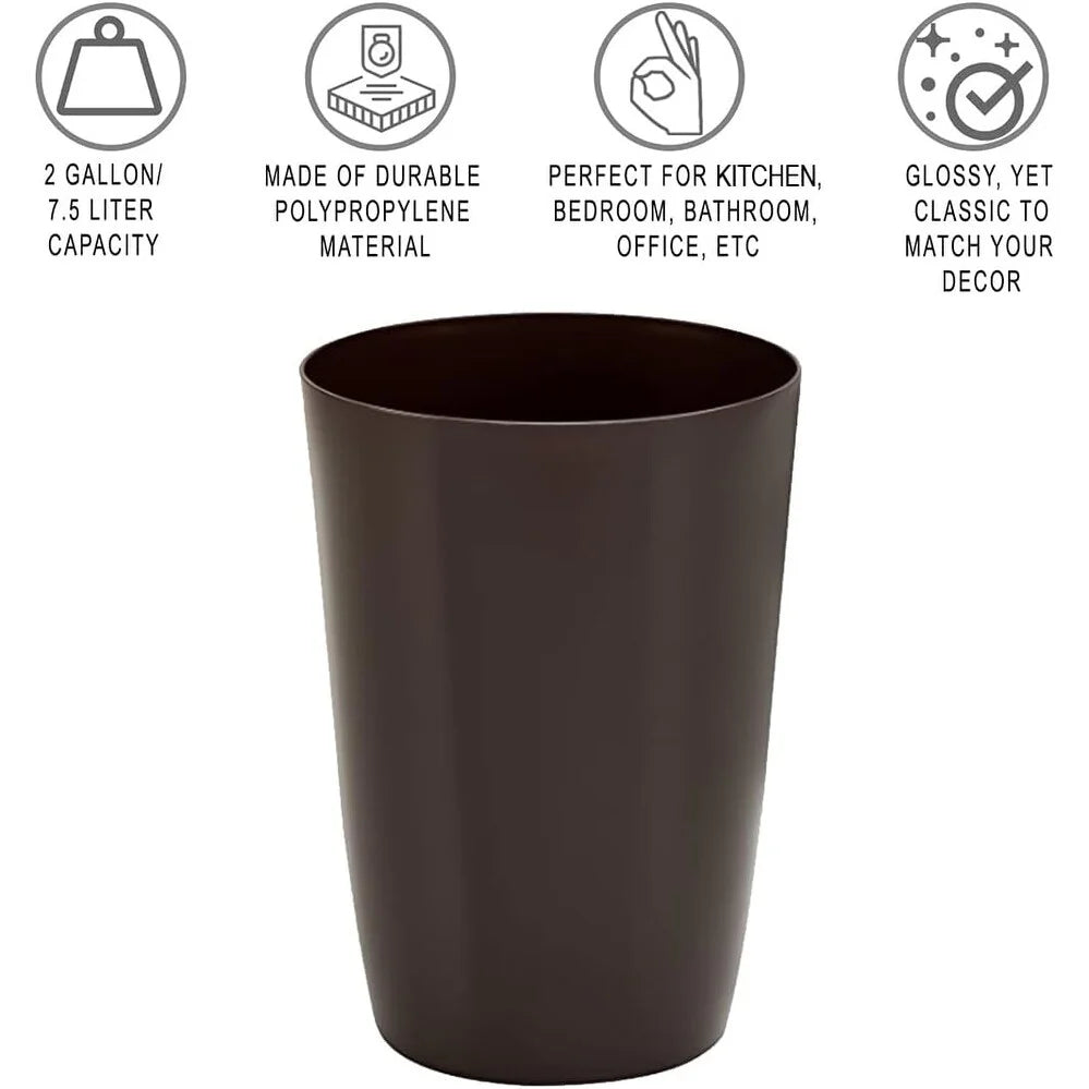 Small Trash Can – Open Top Garbage Cans for Kitchen, Office, Dorm, Bathroom, etc. –Waste Can for Compact/Tight Spaces
