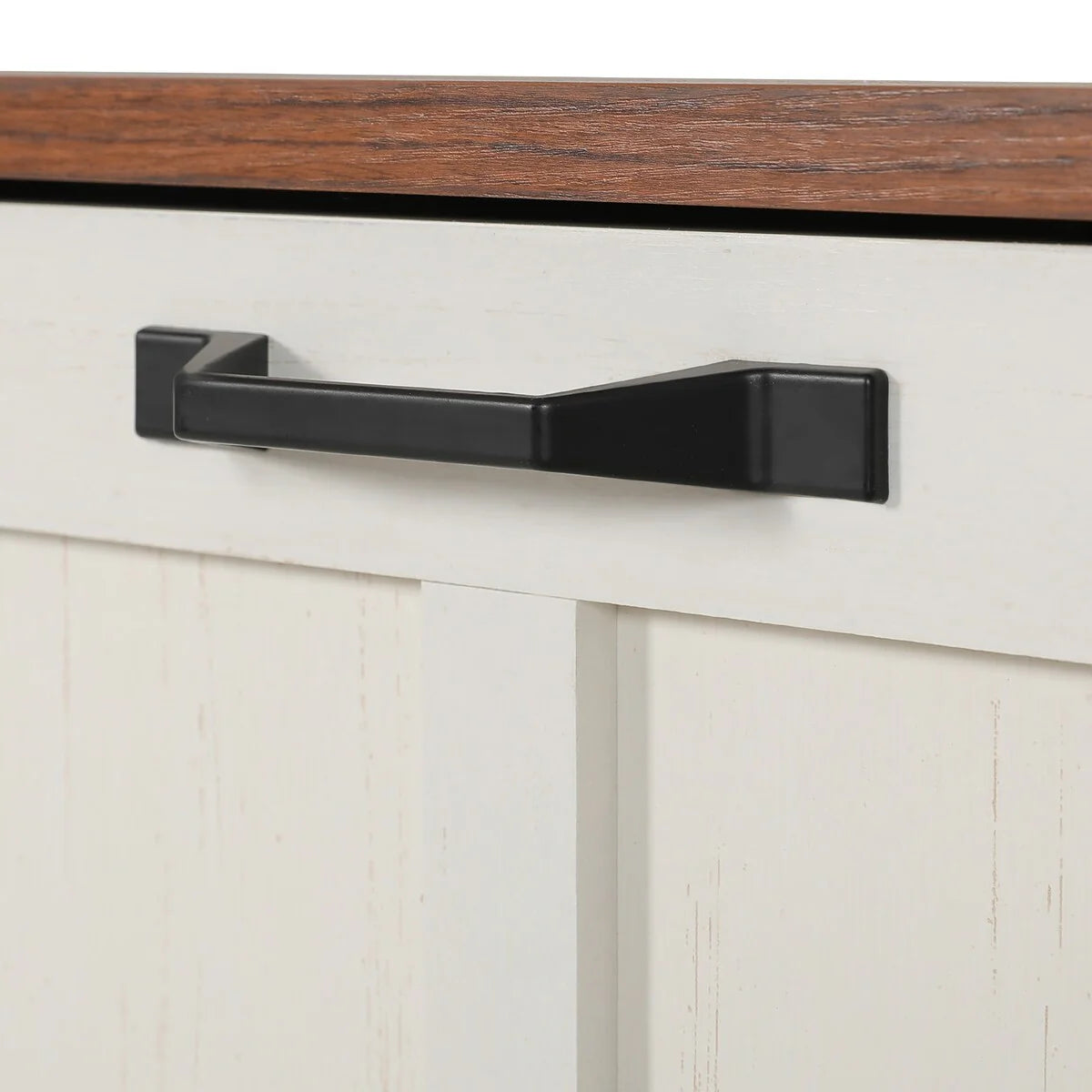 Moasis Kitchen Tilt Out Trash Cabinet Fits 13 Gallon Cabinet Trash Can with Outlet and Adjustable Shelves