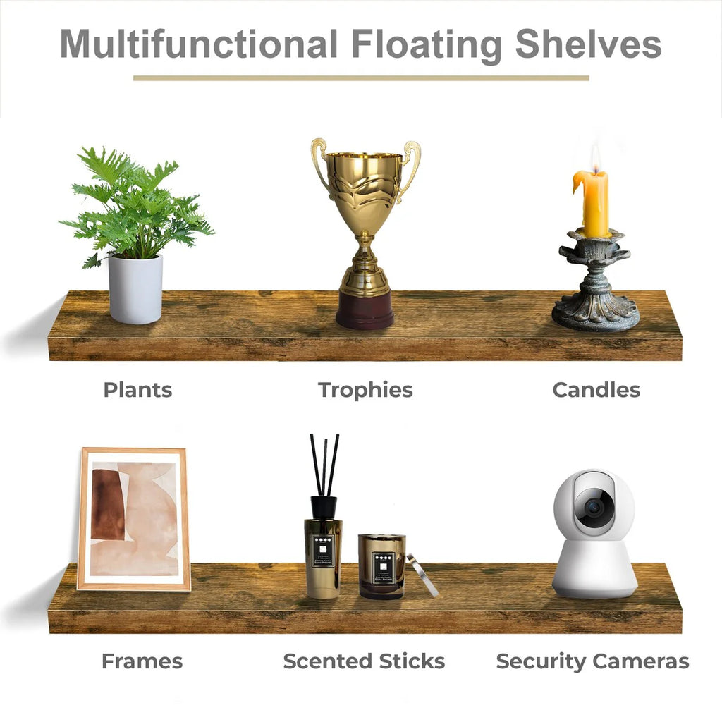 Sorbus Long Floating Shelves for Wall Set of 2 - 35"L x 9"W x 1.5"H