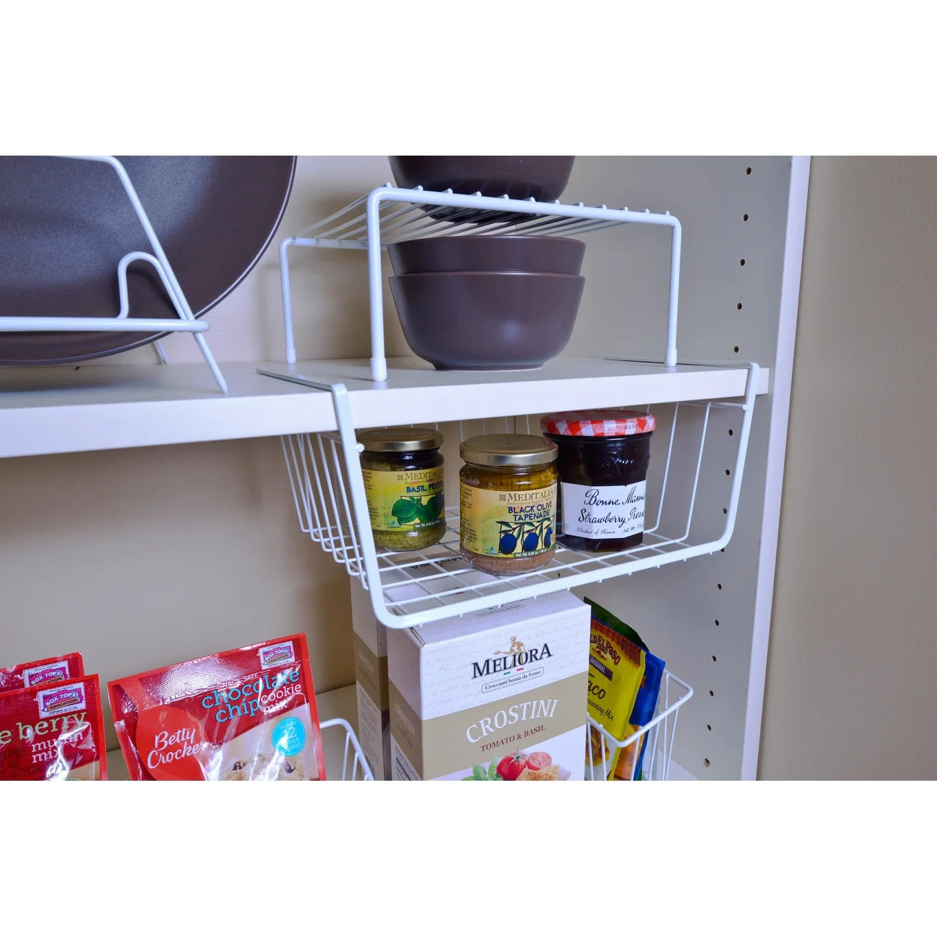 Organized Living Small White Under-cabinet Basket