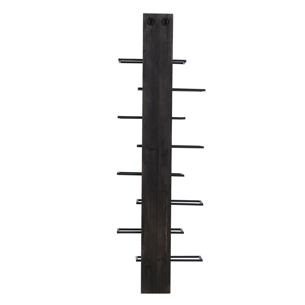 Heath - Wood and Metal Wall Wine Holder