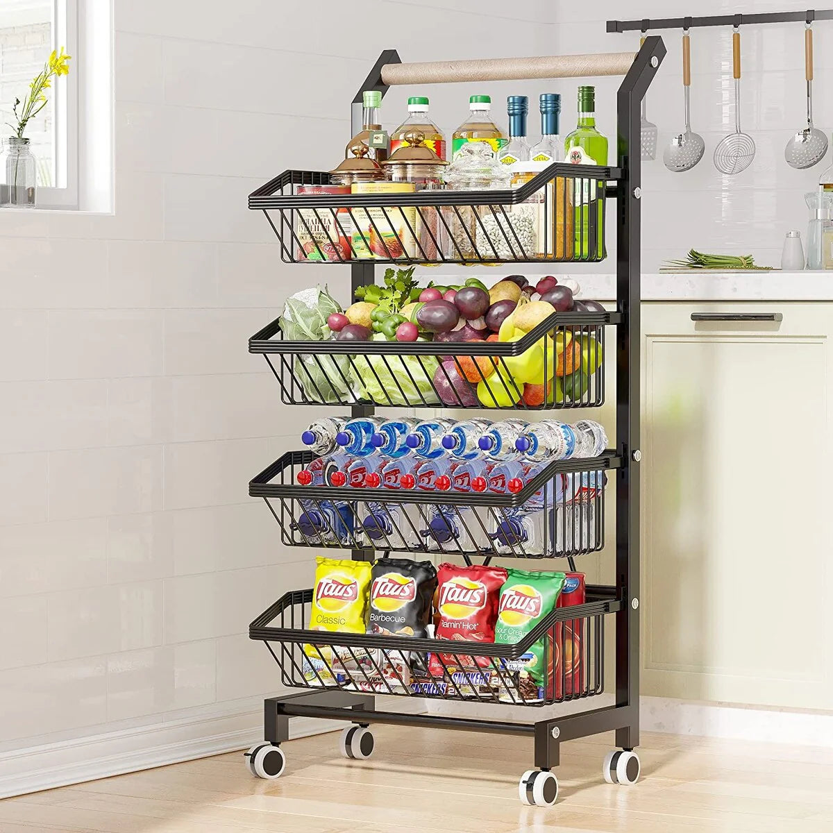 4-Tier Adjustable Fruit Vegetable Basket