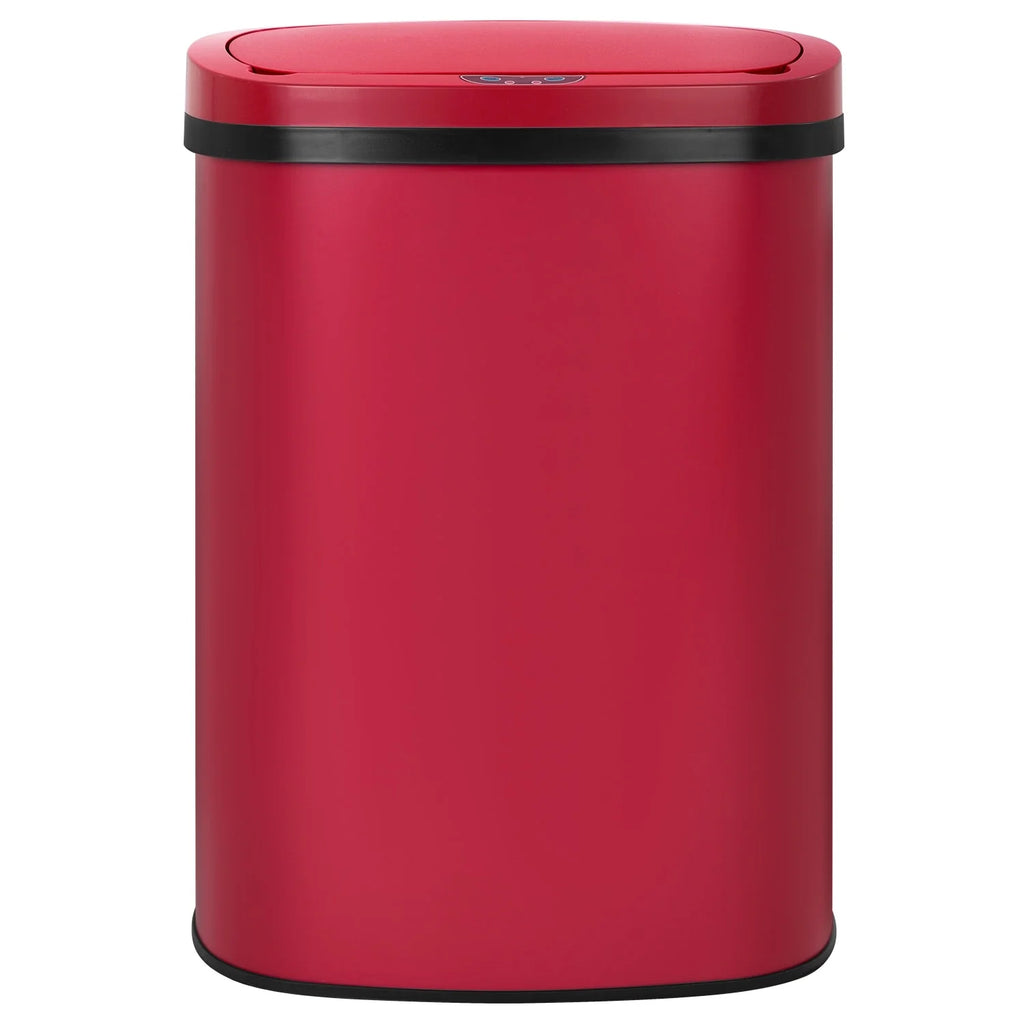 Motion Sensor 13 Gallon 50 Liter Stainless Steel Odorless Slim Trash Can by Furniture of America