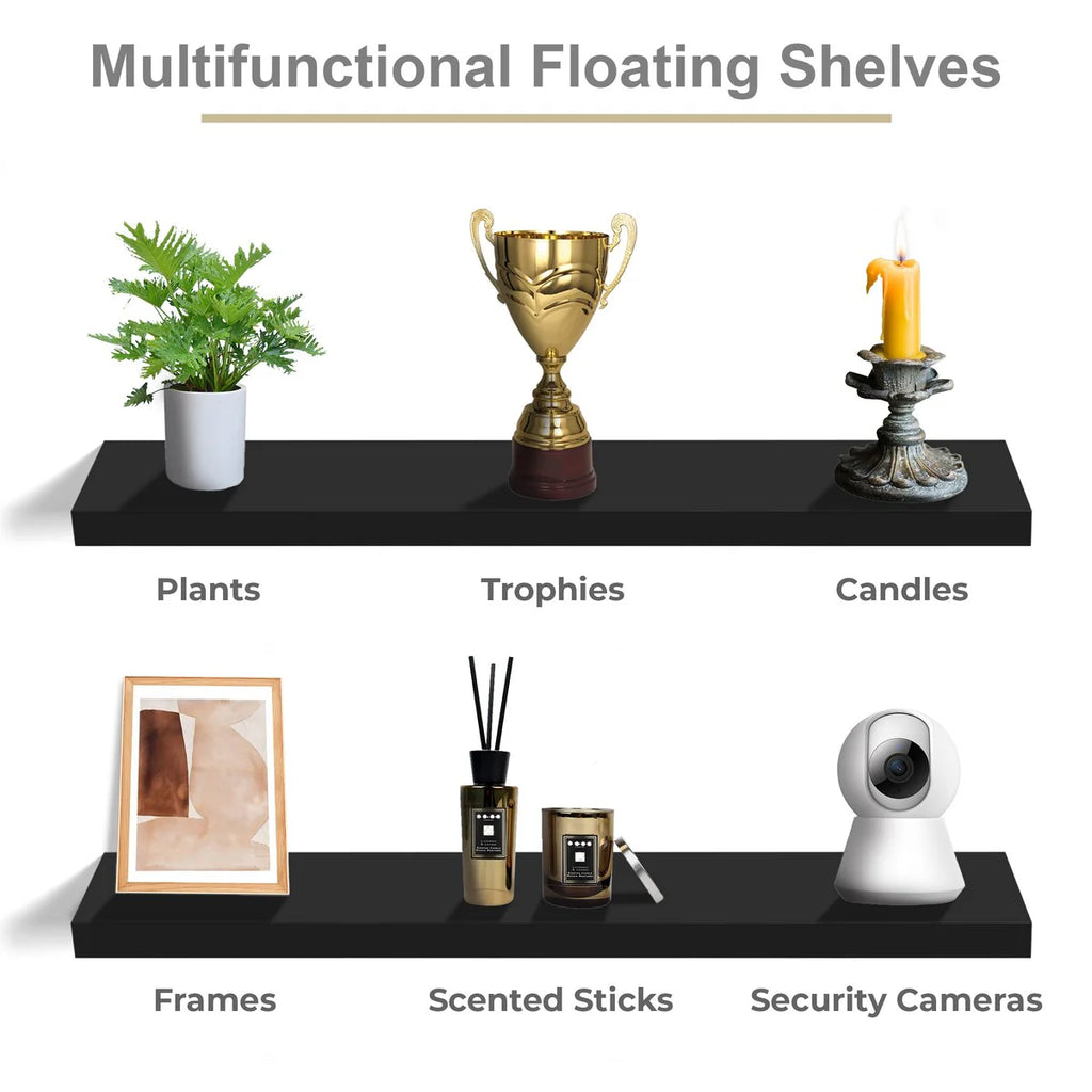 Sorbus Long Floating Shelves for Wall Set of 2 - 35"L x 9"W x 1.5"H