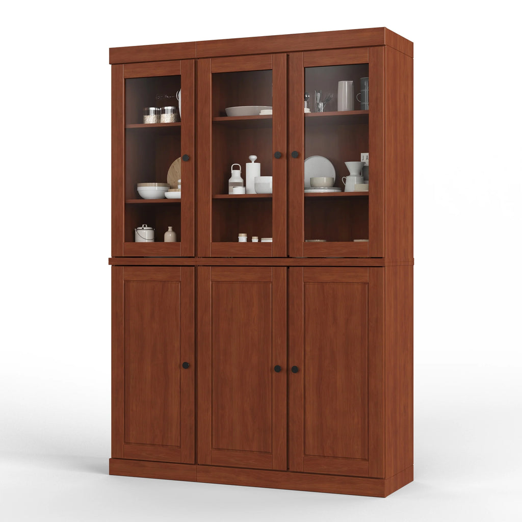 Palace Imports 100% Solid Wood 48.5" China Pantry Cabinet with Solid or Clear Glass Doors and Adjustable Shelves - 48.5" x 71.5"
