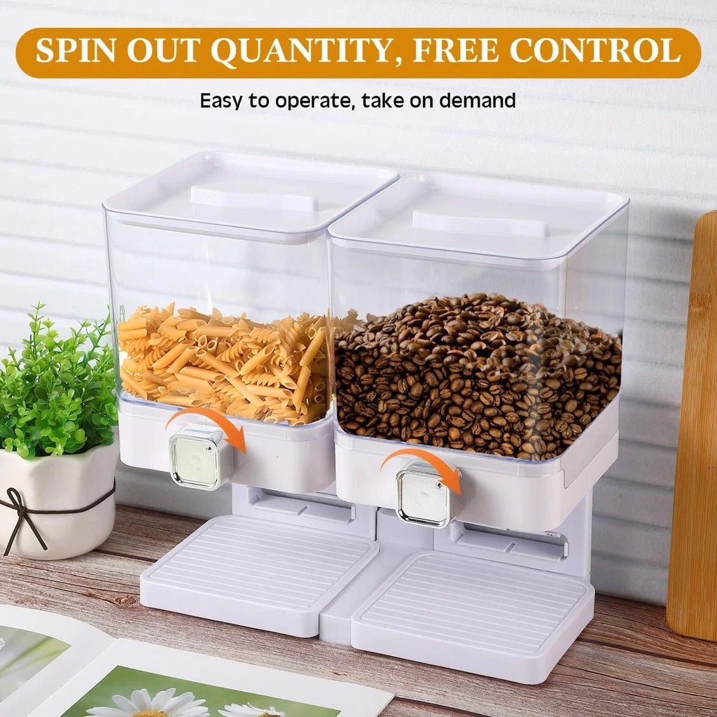 ColourTreeUSA 3.5L Single or Double Square Commercial Dry Food Dispenser