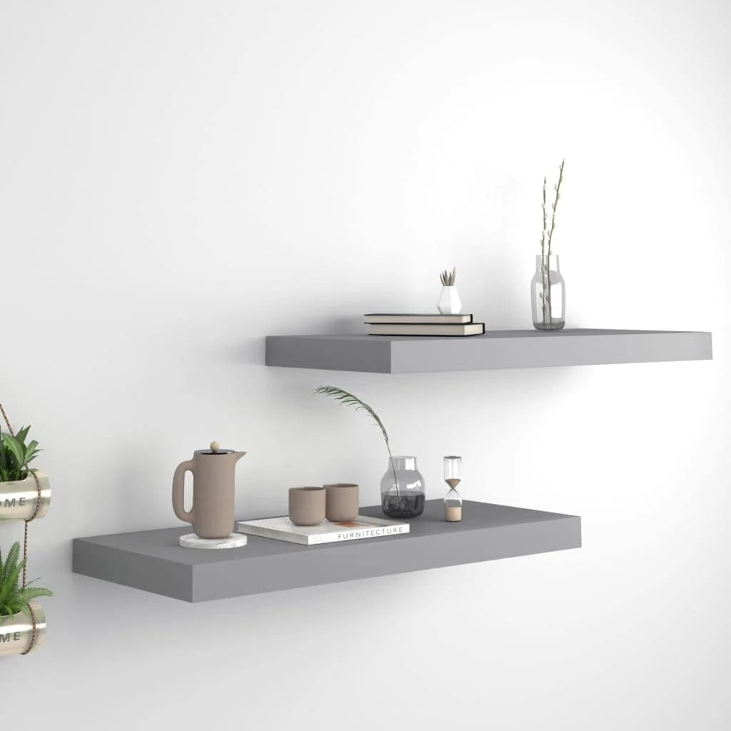 Floating Wall Shelves 2 pcs 23.6"x9.3"x1.5" MDF - 23.6" x 9.3" x 1.5" (L x W x H)