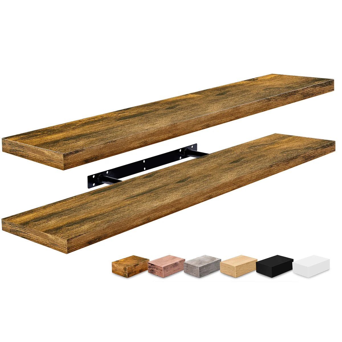 Sorbus Long Floating Shelves for Wall Set of 2 - 35"L x 9"W x 1.5"H